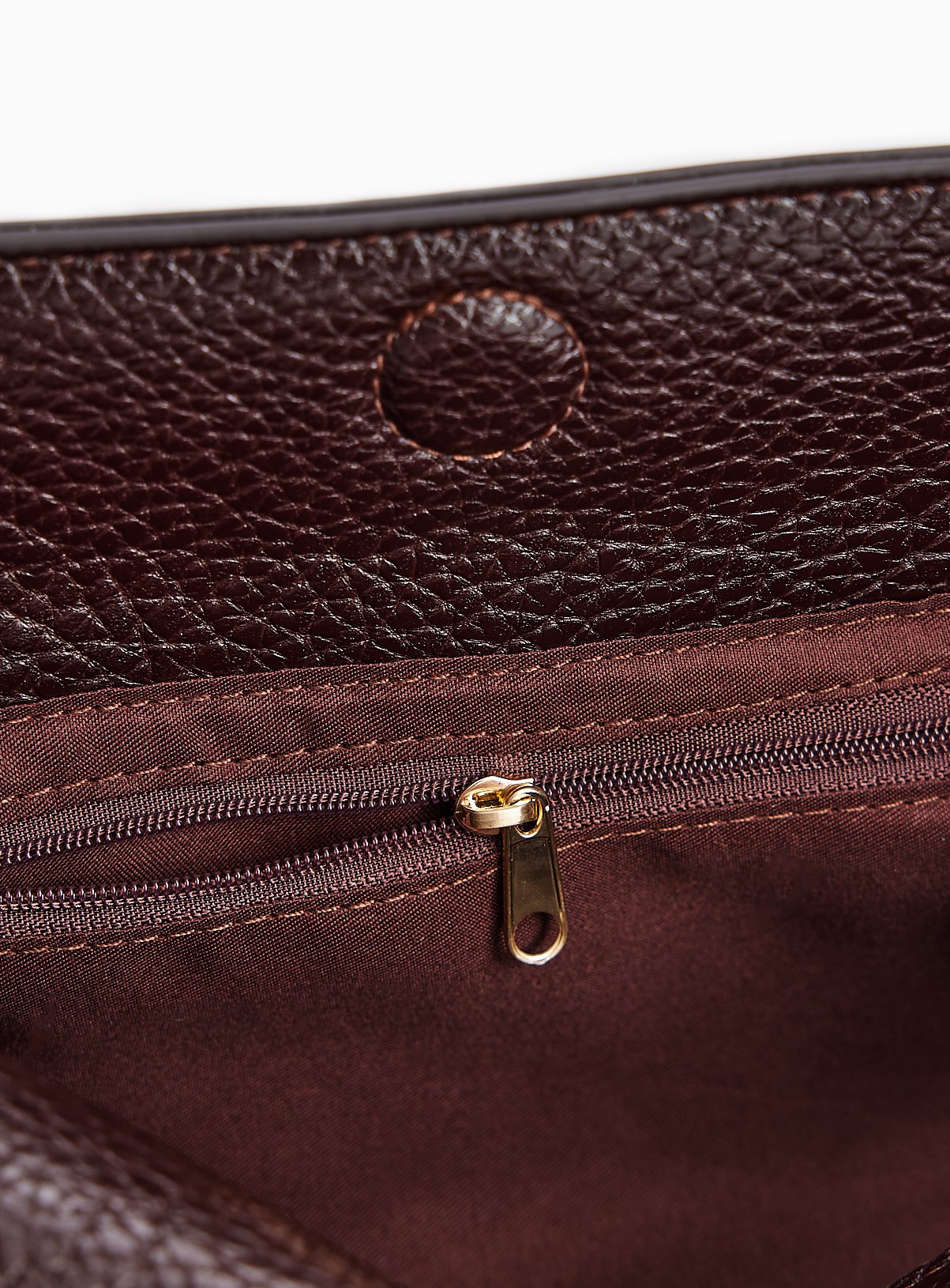 Dark Red Cracked PU Shoulder Bag One Size - Image 4 thumbnail